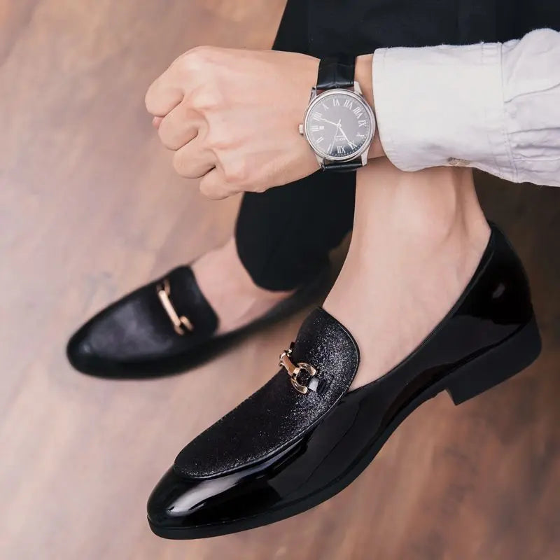With Tassels Loafers Office Leather Shoes for Men Platform Thick Sole Pointed Toe Man Casual Shoe High Quality Fashion Elegant