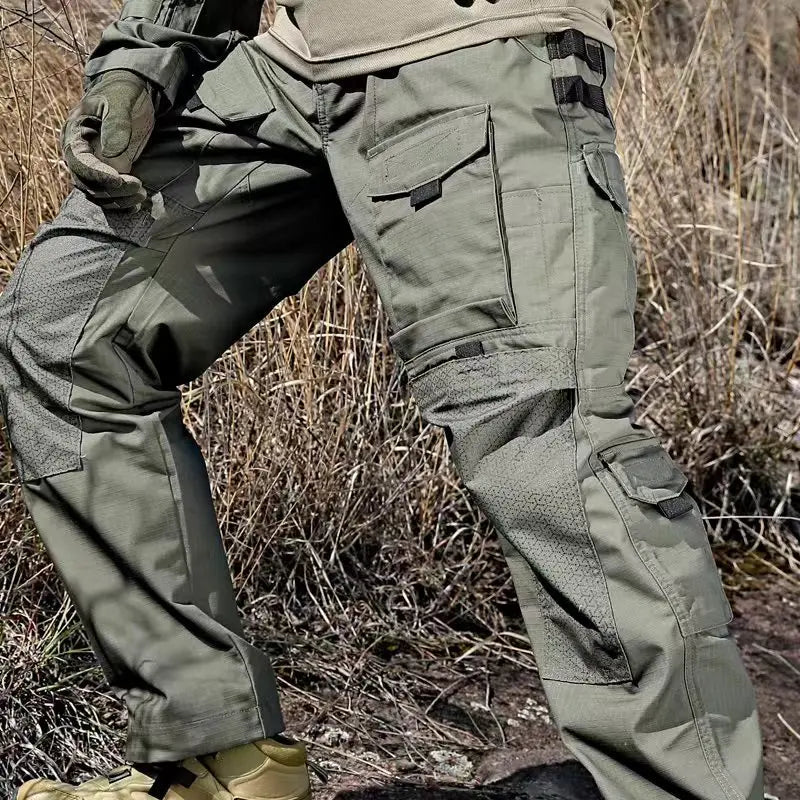 Tactical Pants For Men Casual Multi-Pockets Cargo Trousers Quick Dry Outdoor Waterproof Work Trousers Wear-Resistant Overalls