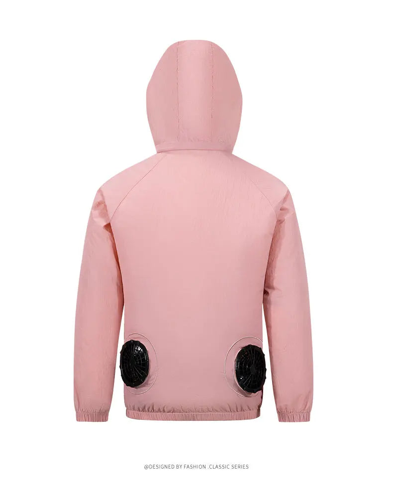 Portable Air Conditioner Jacket USB Fan Cooling Coat Outdoor Work Construction Fishing Hunting Lightweight Sun protection Jacket