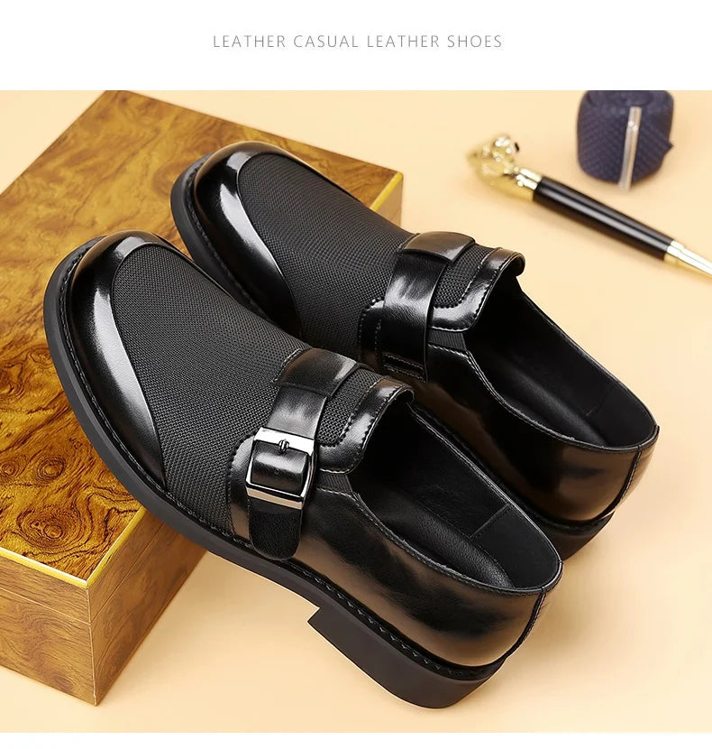 Leisure Walk Male Loafers Outdoor Anti-slip Men's Driving Shoes Handmade Business Footwear Elegantes Slip on Flats Oxford Shoes