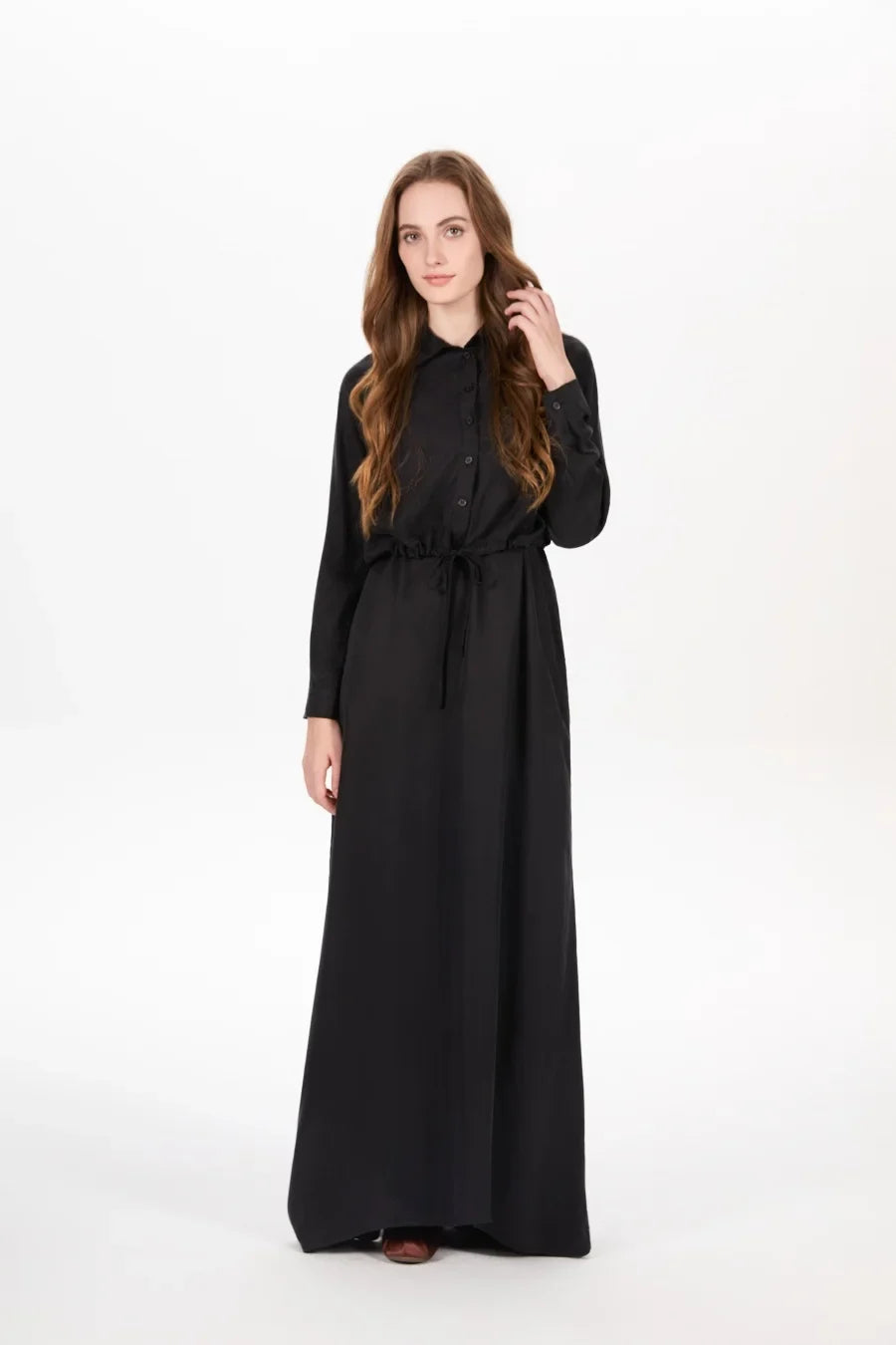 AW25 super soft high quality expensive cupro collection shirt + slip dress + skirt + print mockneck woman matching set