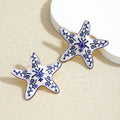 1 Pair Geometric Temperament Casual Starfish Stud Earrings Summer Simple Beach Vacation Style Earrings Ocean Jewelry Gift