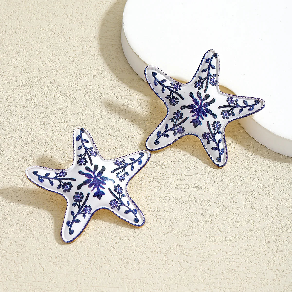1 Pair Geometric Temperament Casual Starfish Stud Earrings Summer Simple Beach Vacation Style Earrings Ocean Jewelry Gift