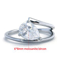 D Color VVS1 6*8mm Pear Cut Moissanite Rings for Women Sparkling Wedding Proposal Birthday Gift 100% S925 Sterling Silver