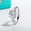 3ct Moissanite Engagement  Ring  D Color 925 Sterling Silver With Certificate 3-Stone Wedding Rings For Women