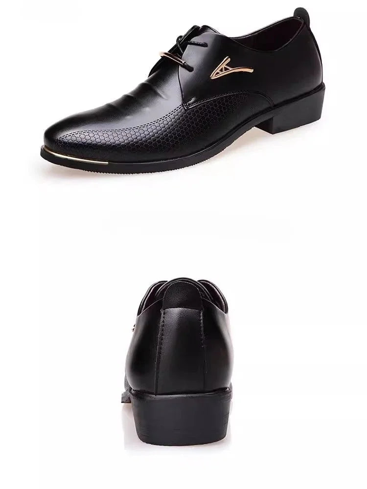 Brown Business Social Shoe Male Black Men's Formal Shoes Party Leather Casual Suit 2025 Trend Elegant and Classic Official New