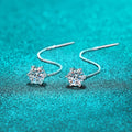 1/2CT White gold plated moissanite earring for women tassel classic D color drop earring lab diamond S925 sterling silver