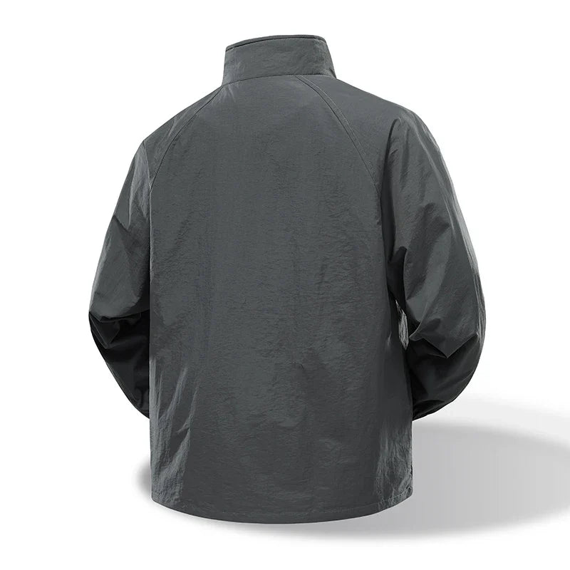 Spring and Autumn new workwear jacket men's elastic waterproof outdoor assault jacket stand collar jacket nylon windbreaker high