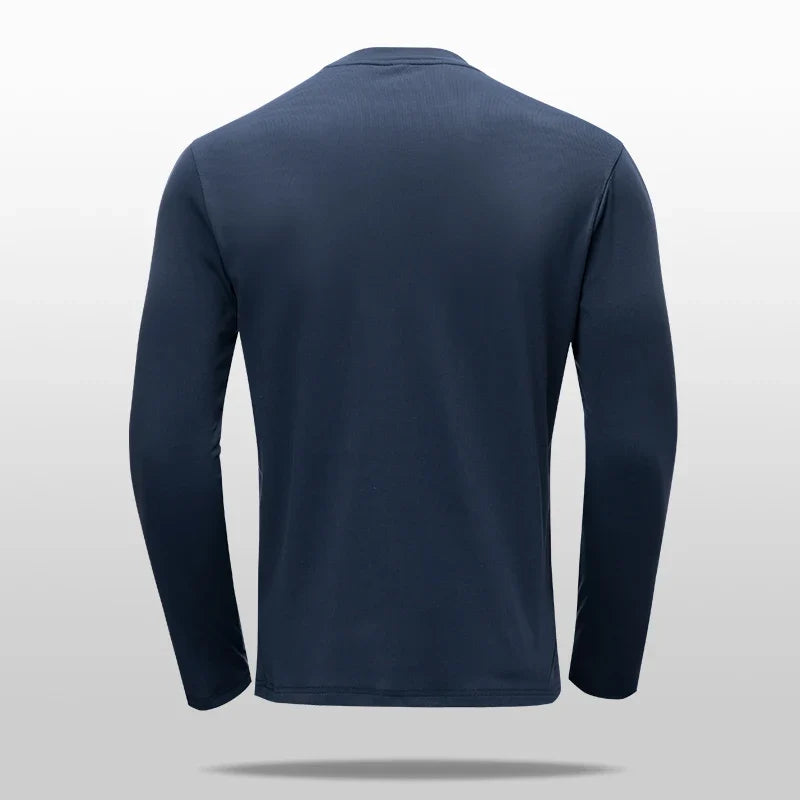 Autumn High Quality Men's Running Fitness Outdoor Sportswear Long Sleeve T-Shirt Business Casual Breathable Base Shirt Top