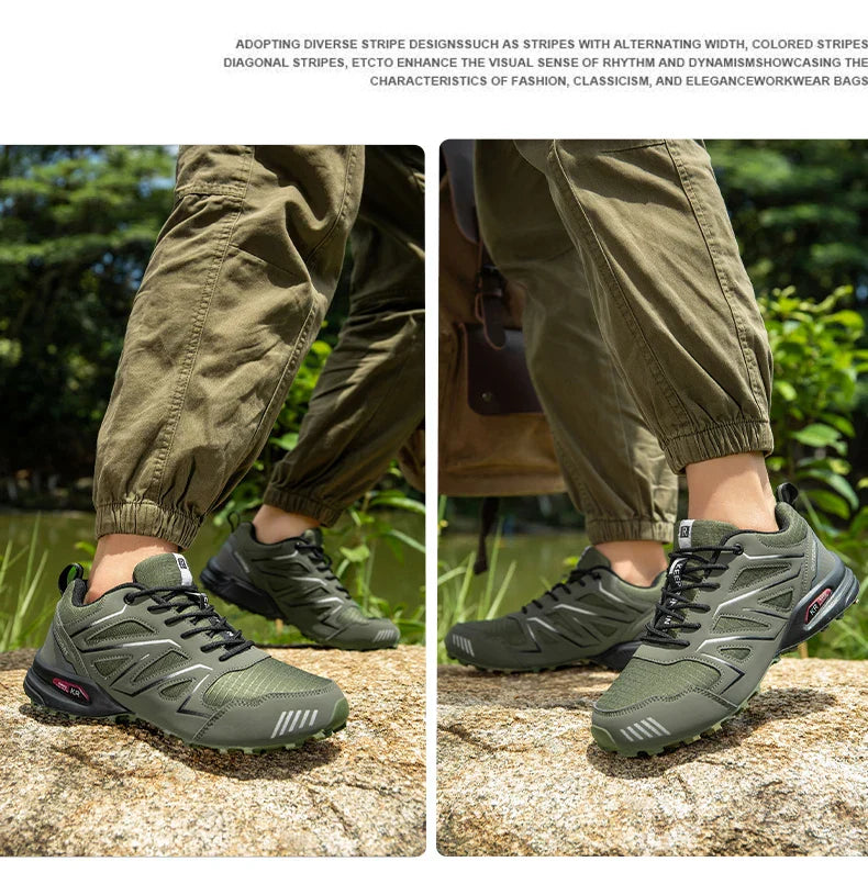 Waterproof Hiking Shoes Men‘s Outdoor Trekking Sneakers Mountain Climbing Camping Trainers Hunting Tactical Boots Bike Shoe Male