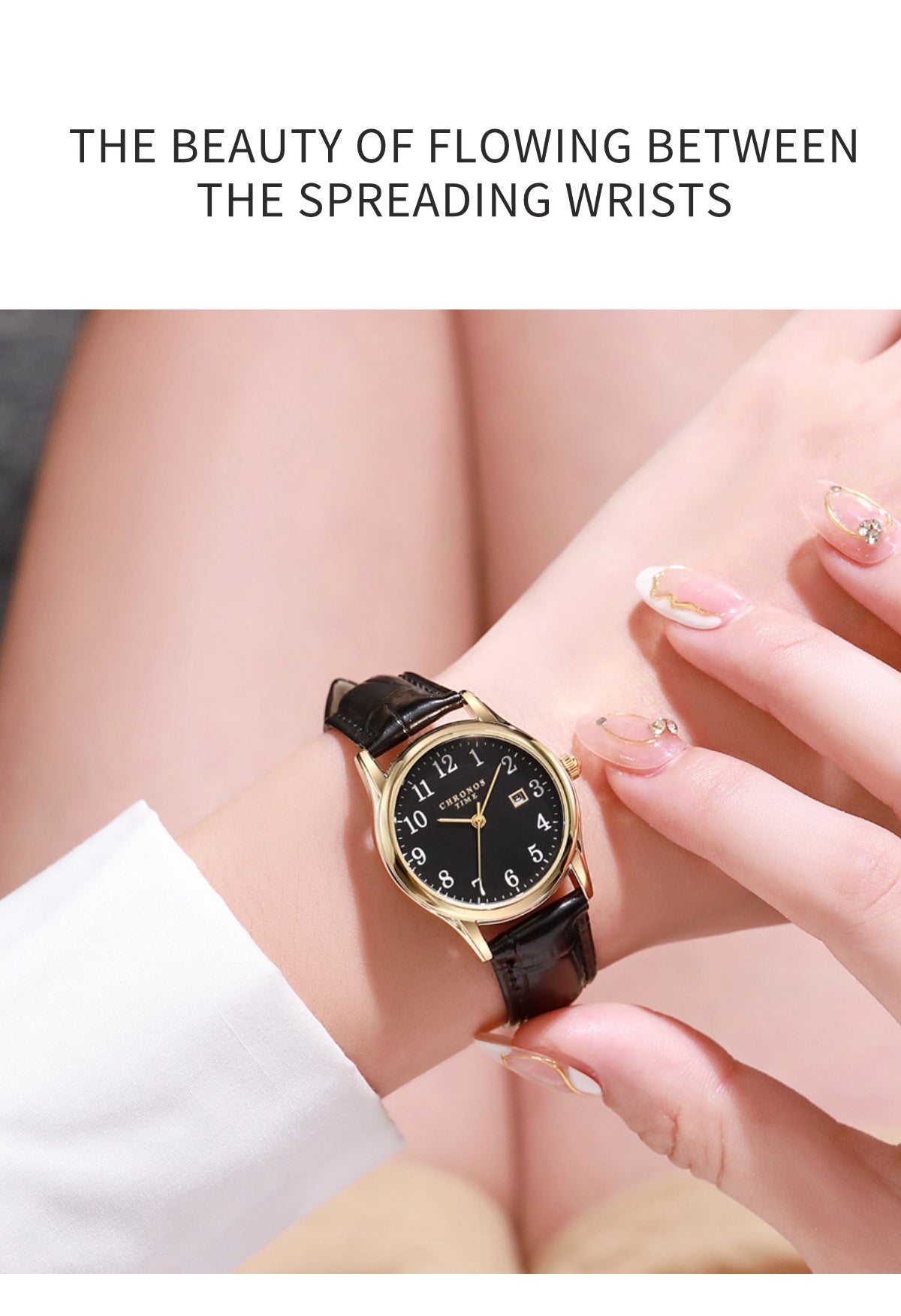 Luxury Watch For Woman High Quality Ladies Quartz Watch Waterproof Date Leather Women Watches reloj+box
