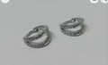 925 Sterling Silver Earring Colorful Dripping Oil Material Ear Ring Ear Buckle Rhombus Shape Trend Wild Girl Women Boy Ear Jewel