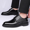 Soft Bottom Men's Dress Shoes Business Casual Black Wedding Groomsmen Shoes Comfortable Rubber Sole Adult Footwear