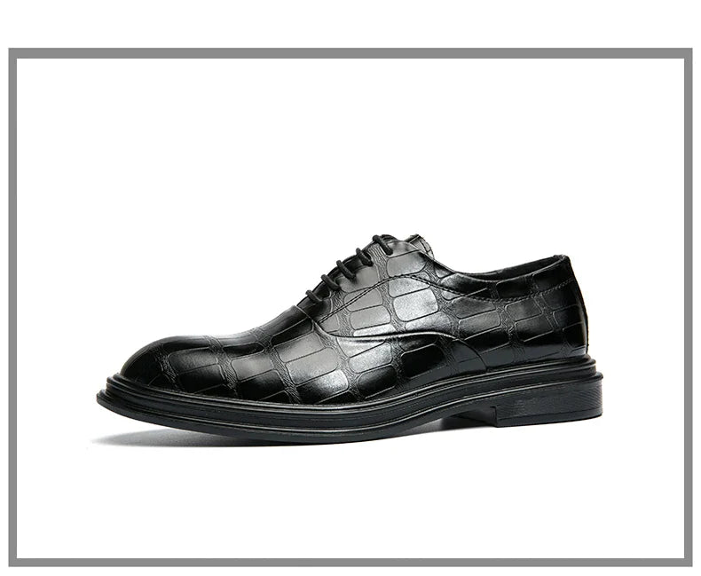 Men's Pointed Oxford Dress Shoes Leather Casual Office Wedding Shoes Gentleman Luxury High Quality 2026 Fashion