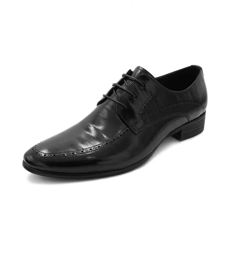 Spring Autumn New Pointed Leather Shoes for Men Solid Color Business Casual Shoes Male Fashion Designer Dress Shoe Man