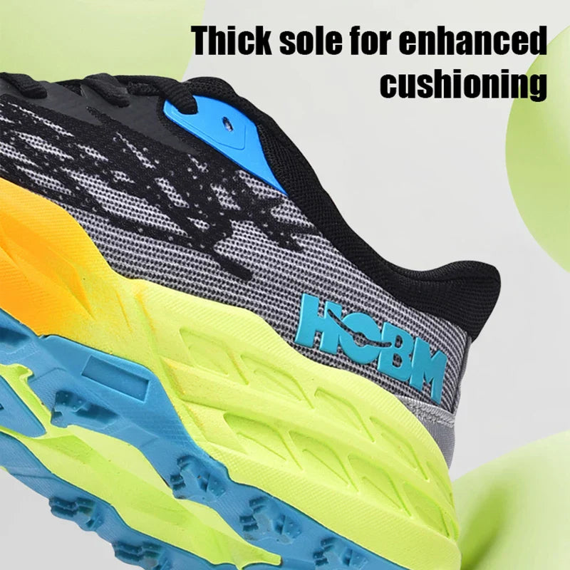 Men's Marathon Shoes Running Shoes Breathable High elasticity Cushioning Male Lightweight Sports Shoes Fitness Training
