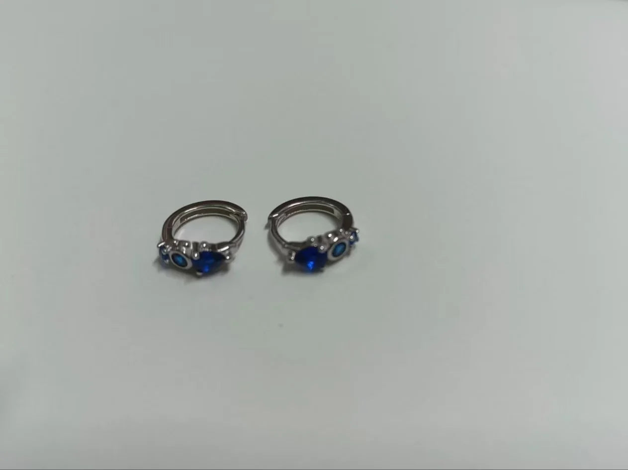925 Sterling Silver Earring Zircon Sun Flower Ear Ring Geometric Style Water Drop Ear Bone Cute Temperament Woman Girl Ear Jewel