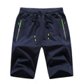 Men Summer Knit Cotton Knee Length Shorts Men Loose Sports Casual Pants Men Plus Size Breathable Lightweight Five Point Trousers