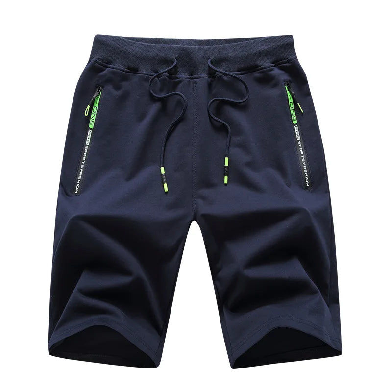 Men Summer Knit Cotton Knee Length Shorts Men Loose Sports Casual Pants Men Plus Size Breathable Lightweight Five Point Trousers