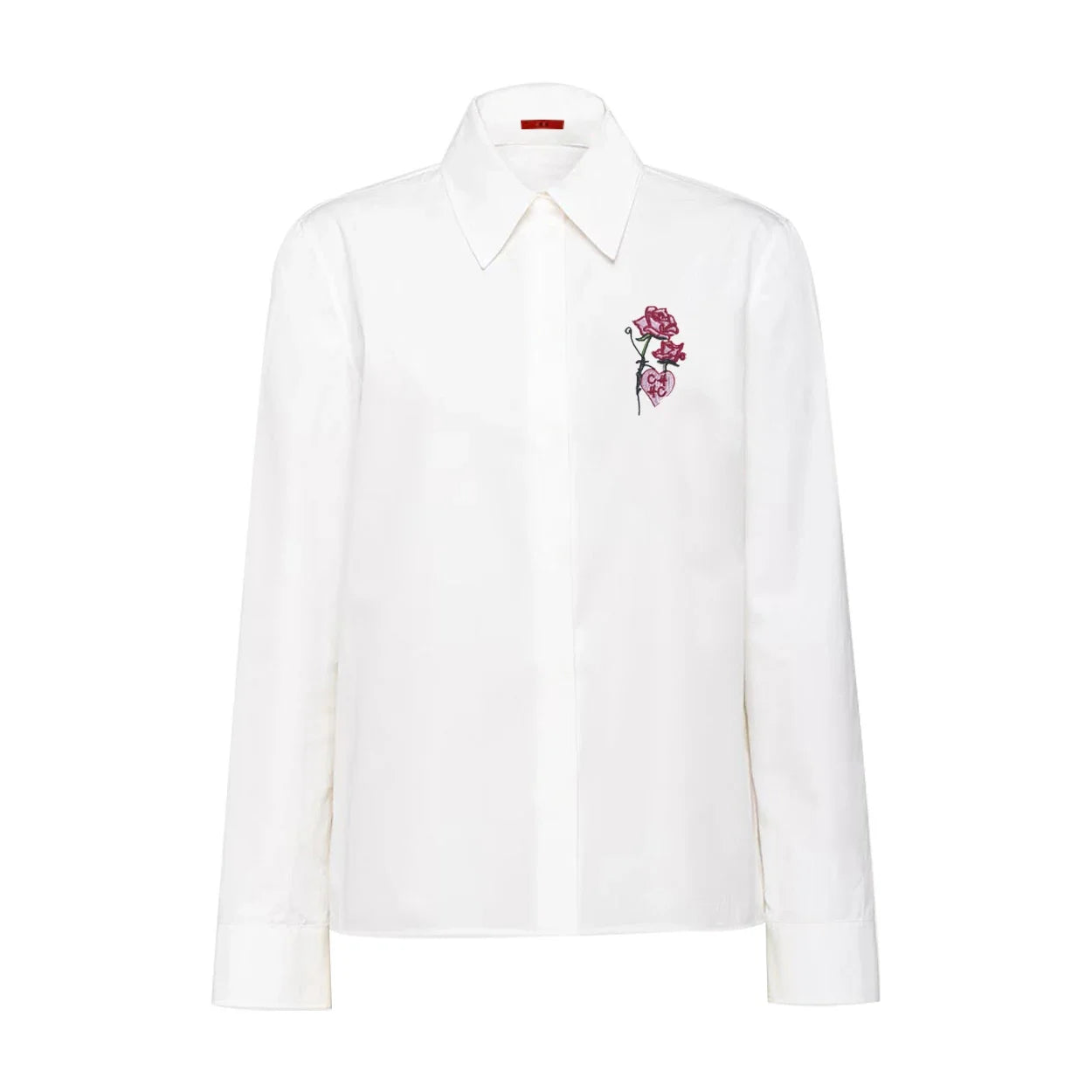Women's Temperament Embroidery Lapel Tops single-breasted Commuter Long Sleeve Shirt Summer Casual Tops