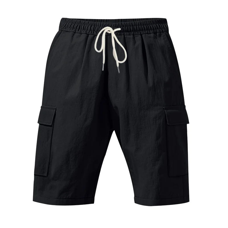 Casual Shorts Men Pants Men Sweatpants Joggers Fitness Clothing Multi-Pocket Work Shorts Relaxed-Fit Linen Pantaloncini Uomo