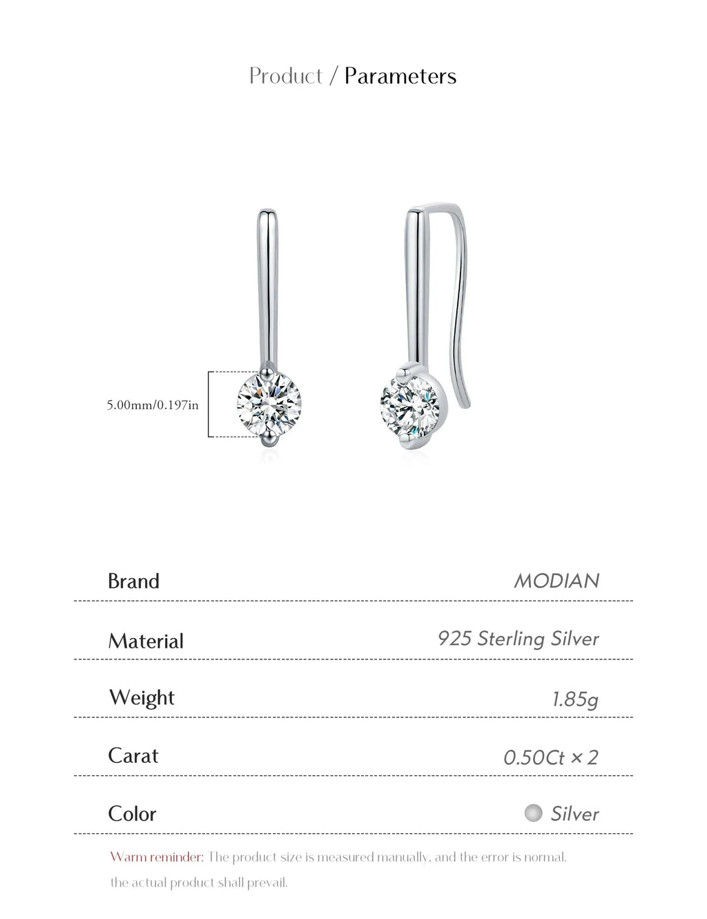 Sparkling D Color Moissanite Drop Earrings 925 Sterling Silver Classic Geometric Dangle Earrings For Women Fine Jewelry