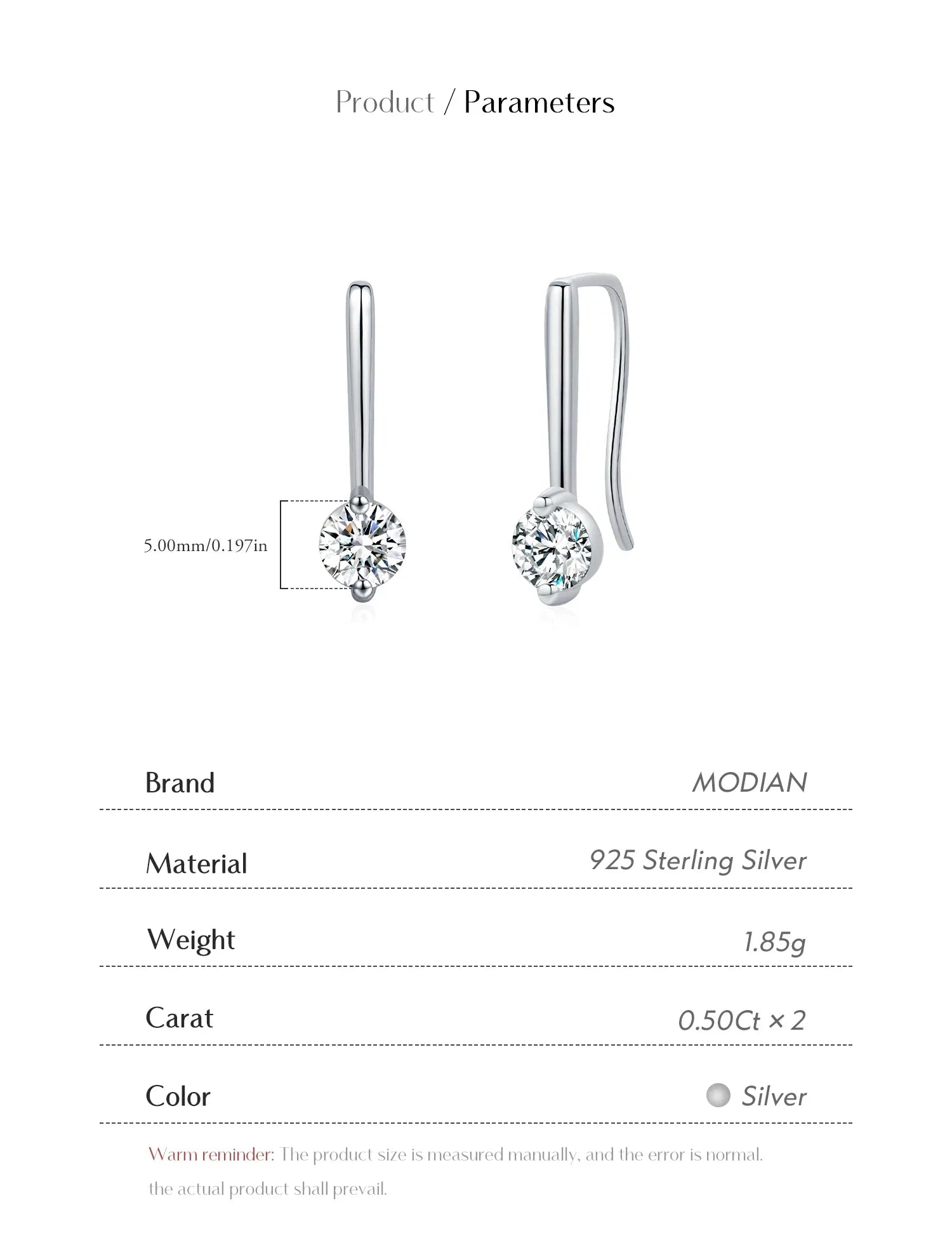 Sparkling D Color Moissanite Drop Earrings 925 Sterling Silver Classic Geometric Dangle Earrings For Women Fine Jewelry