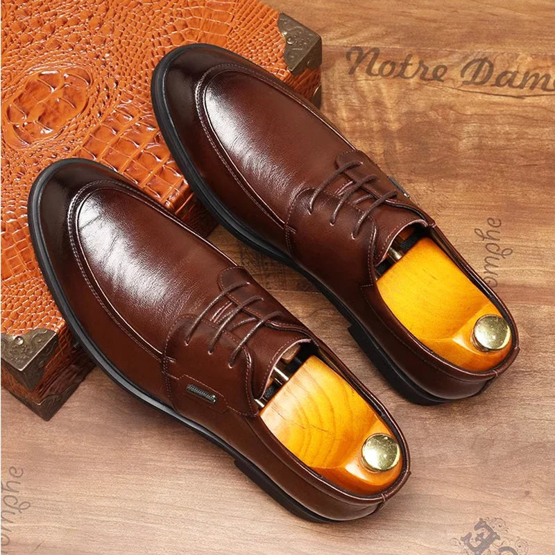 Men's Lace-Up Oxford Shoes outdoor Leather Business dress Formal shoes office Footwear big size 48 49 50