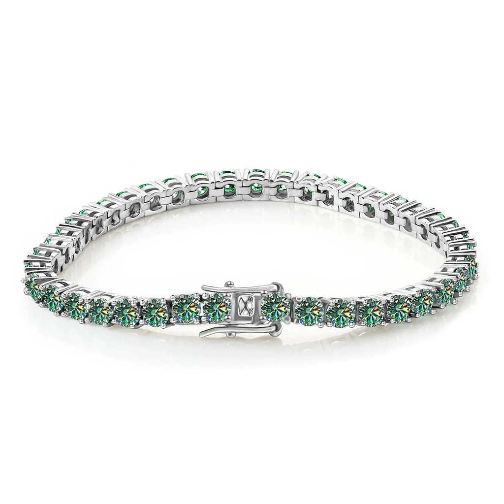 3mm Moissanite Tennis Bracelet Full Diamond GRA 925 Silver Plated 18k Wedding Party Jewelry Bracelets for Women Man
