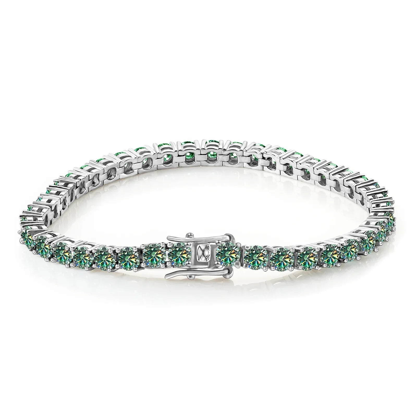 3mm Moissanite Tennis Bracelet Full Diamond GRA 925 Silver Plated 18k Wedding Party Jewelry Bracelets for Women Man
