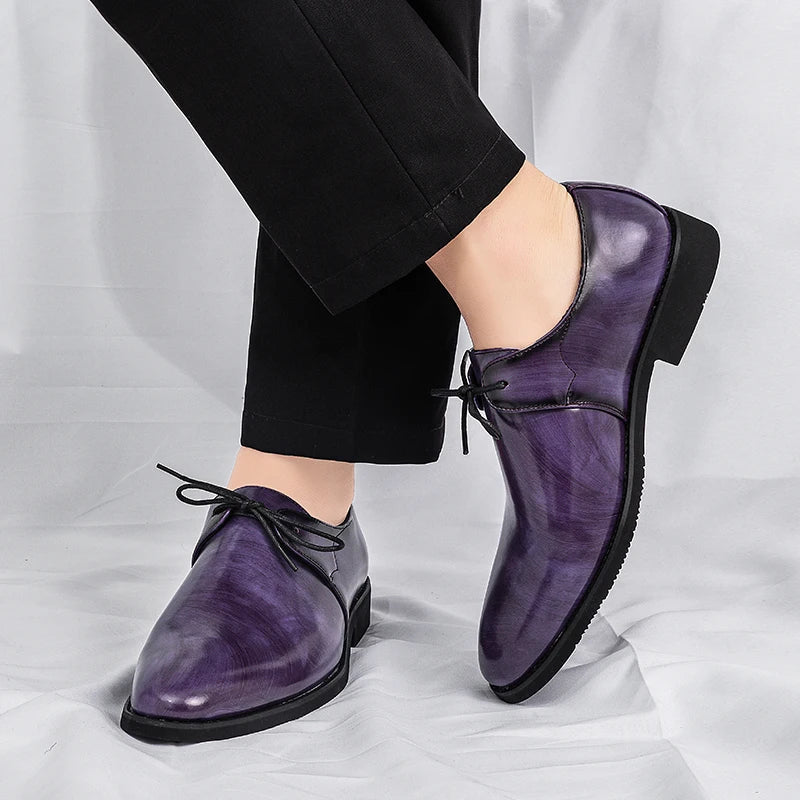 New Men's Solid-Color Belt Casual Shoe Are Comfortable And Classic Business Office Fair Dress Shoe Are Fashionable Wedding Shoes