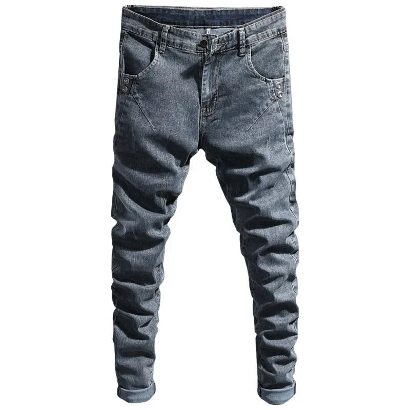 Autumn and Spring New Fashion Trend American Vintage Straight Leg Jeans Men's Casual Comfortable Sports High Quality Denim Pants