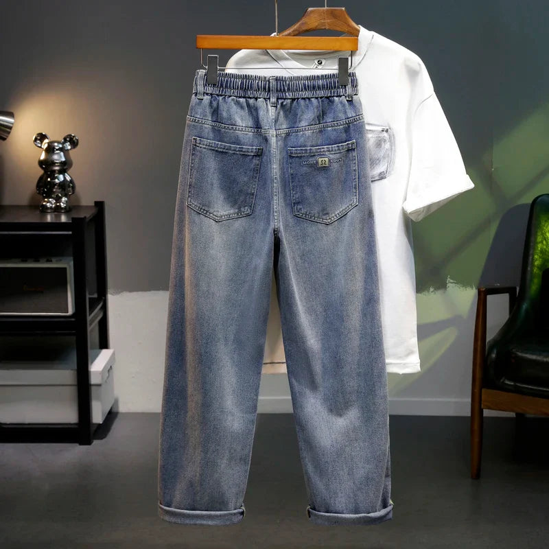 Men's Loose Straight Leg Jeans 2026 New Style Casual Comfortable Men's Denim Trousers Fashionable Male Fashion