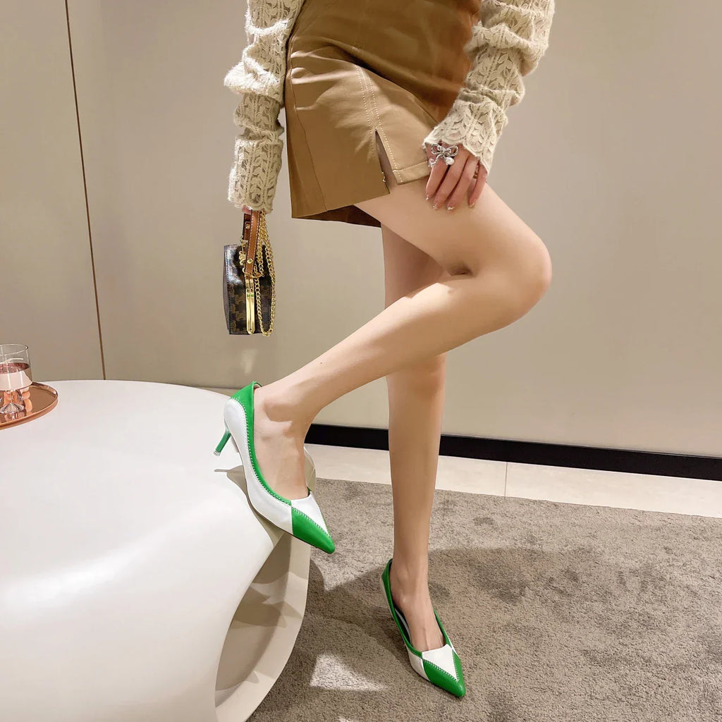 Summer New Pointed Toe Stiletto Sandals High Heel Women's Shoes Banquet Party Women's Shoes Fashion Wedding Shoes 6.5-9cm Pumps
