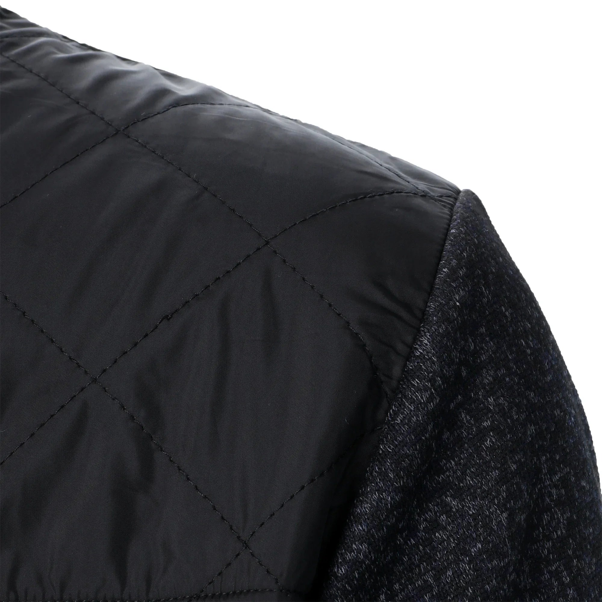 Autumn/winter men's stand-up collar striped check zipper sweater coat with color