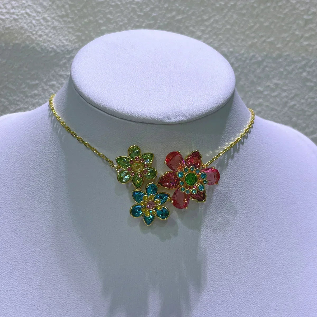 Flower Crystal Boutique Irregular Original Jewelry Set New Color Earring Exquisite Necklace Ring Bracelet Wedding Gift for Women