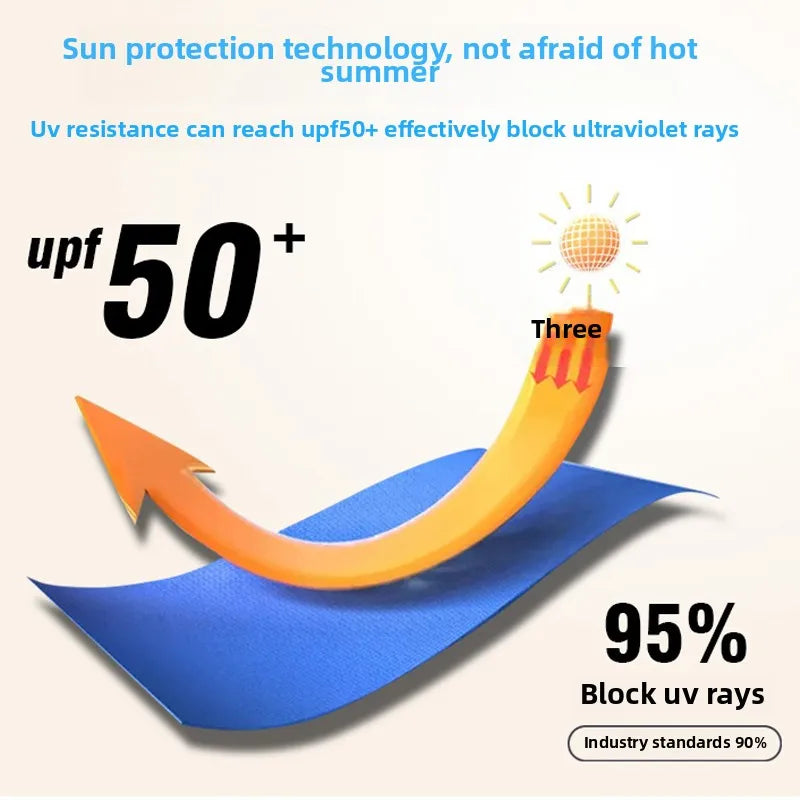 UPF50+ Summer UV Protection Hoodie Unisex Breathable Ice Silk Outdoor Sports Couple's Beach Street Style Lightweight Jacket