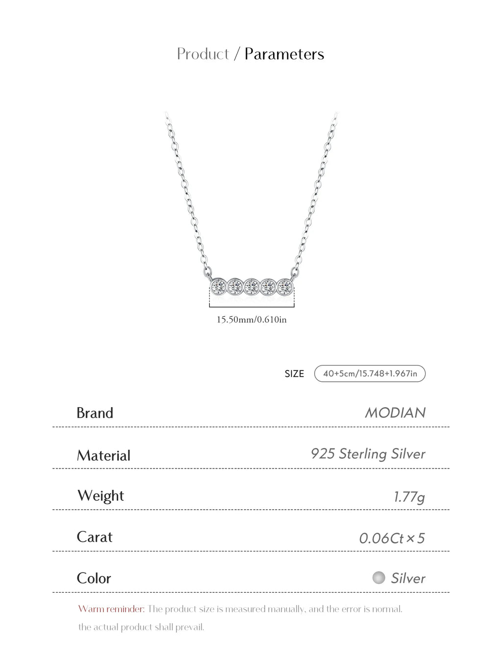D Color Moissanite 925 Sterling Silver Stackable Pendant Necklaces Lab Diamond Link Chain Jewelry For Women Luxury Gift