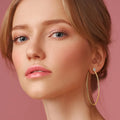 Sparkling Real D Color 0.3CT 4mm Big Moissanite Hoop Earrings For Women S925 Sterling Silver Diamond Earring Fine Jewelry