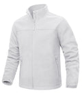 TACVASEN Winter Fleece Jackets Mens Full Zip Stand Up Work Jacket Coats Zipper Pockets Hiking Jacket Outdoor Windbreaker
