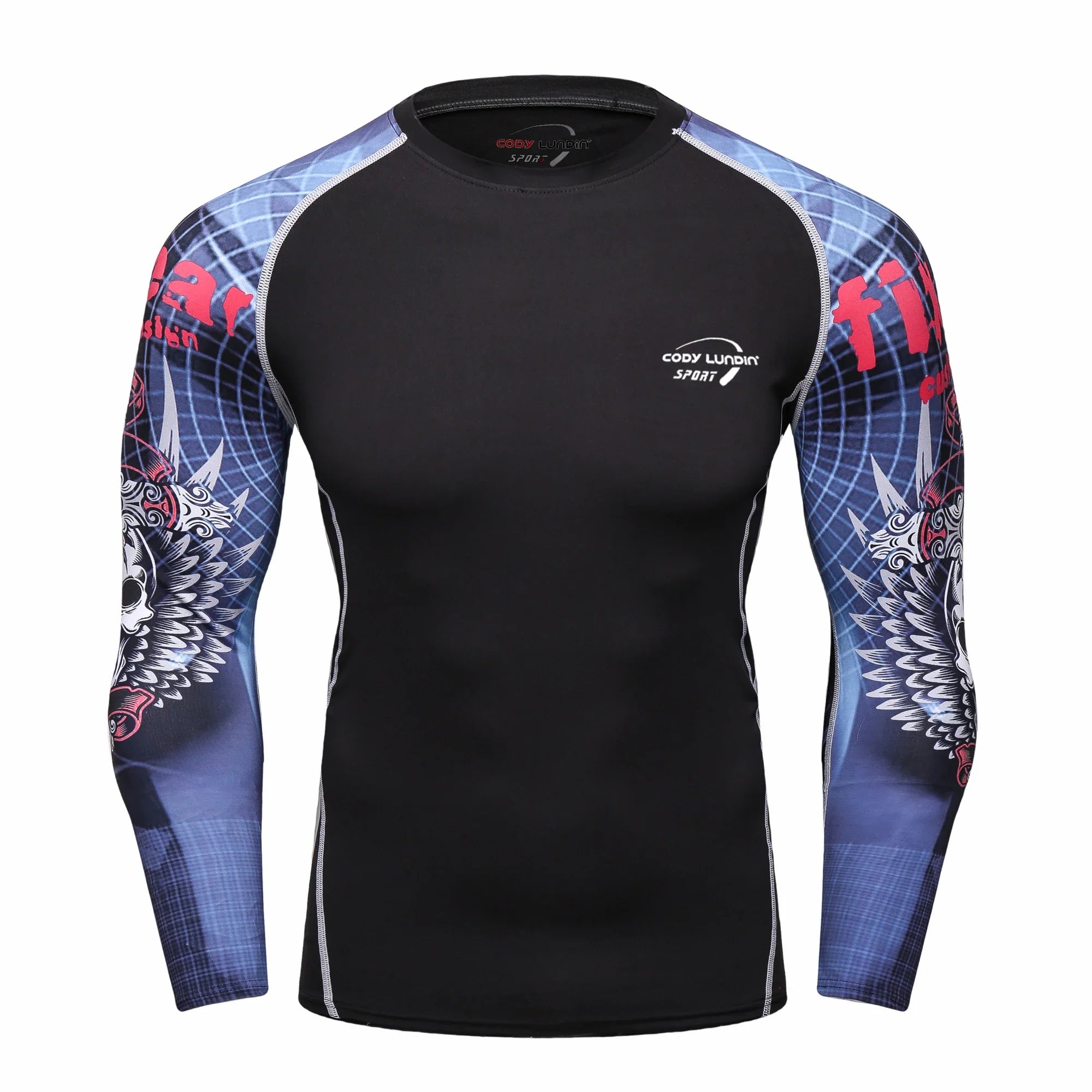 Men Long Sleeve Compression Athletic Workout Shirt Water Sports UPF 50+ Rash Guard High Quality Jiu Jitsu Gi BJJ Top