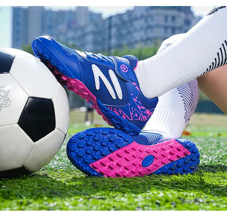 Kids Soccer Shoes FG/TF School Football Boots Boys Girls Cleats Grass Sneakers Child Outdoor Athletic Training Sports Footwear