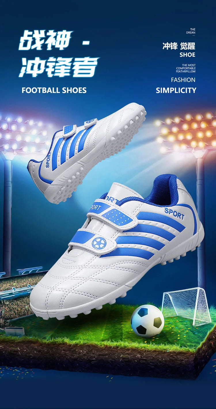 Green Children Turf Soccer Shoes Cheap Football Cleats Training Football Boots Kids Futsal Shoes Sneaker for Boy botas de fútbol
