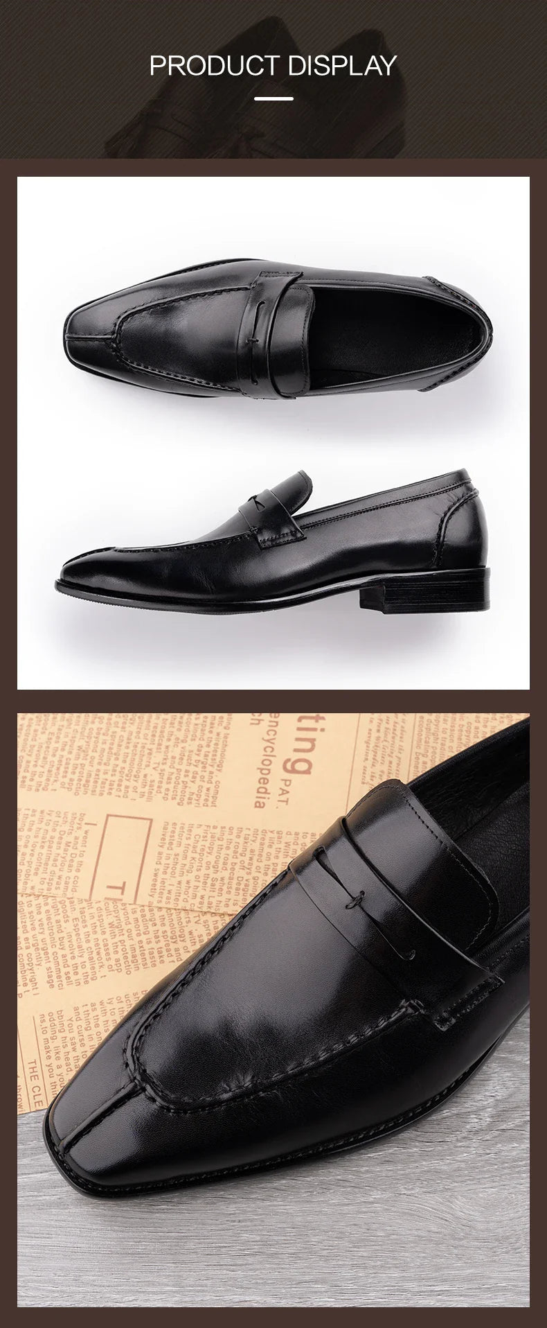 Office Leather Men Shoes Fashion Handmade Business Dress New Arrival Elegant Black Brown Formal Casual Wedding Party Male's Shoe
