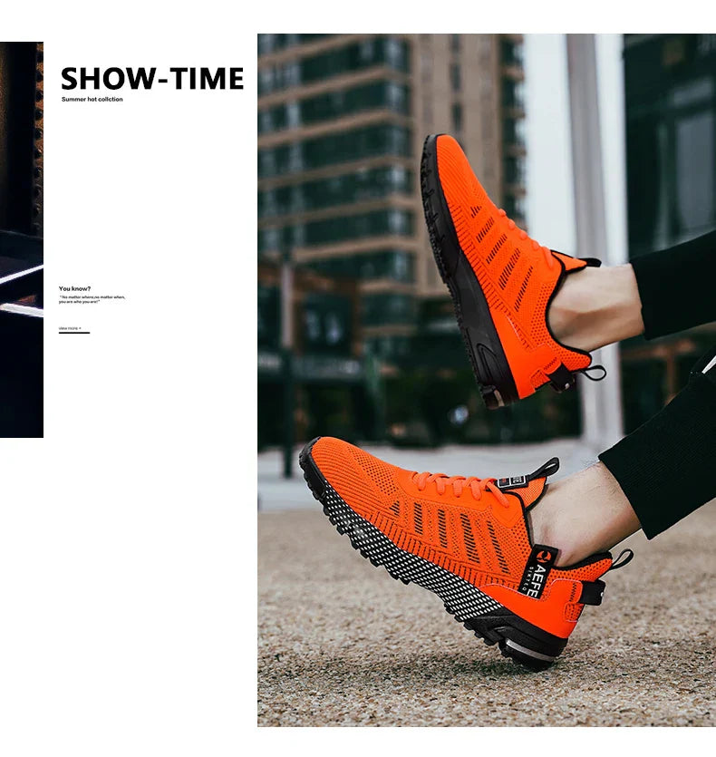 Men Running Shoes Breathable Outdoor Sports Shoes Lightweight Sneakers for Men Comfortable Athletic Training Footwear
