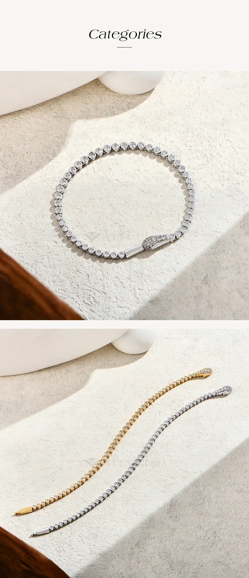 Original Snake Lock Tennis Bracelets S925 Sterling Silver Round Cut Moissanite Bracelet For Women Men Certified Jewelry