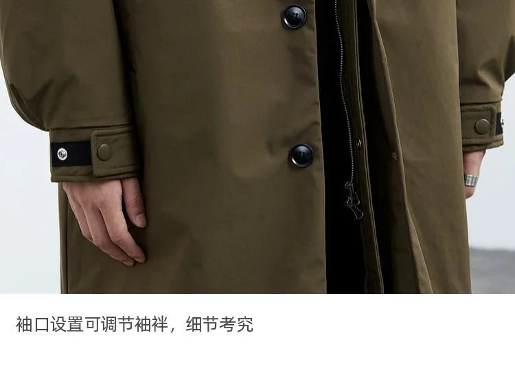 2024 Spring and Autumn New Fashion Solid Color Windproof Long Trench Coat Men's Casual Loose Large Size High Quality Coat M-5XL