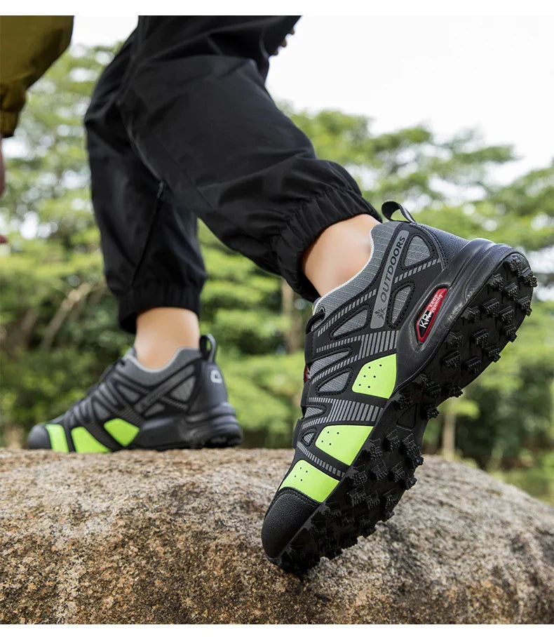Men Women Hiking Shoes Waterproof Outdoor Trainers Lace-up Climbing Trekking Sneakers Mountain Walking Hunting Tactical Sneakers