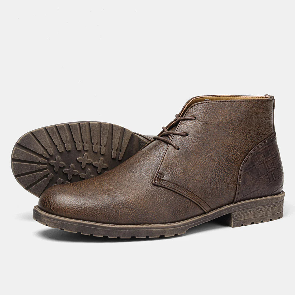Retro American Style Men Desert Boots Ankle Boots Vintage Casual Leather Boots for Men