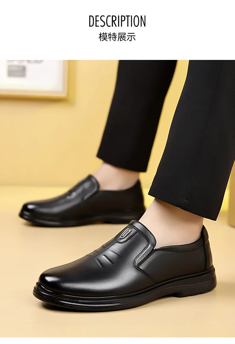 Spring Autumn New Designer Loafers for Men Solid Color Fashion Business Casual Shoes Male Soft Sole British Leather Shoes Man
